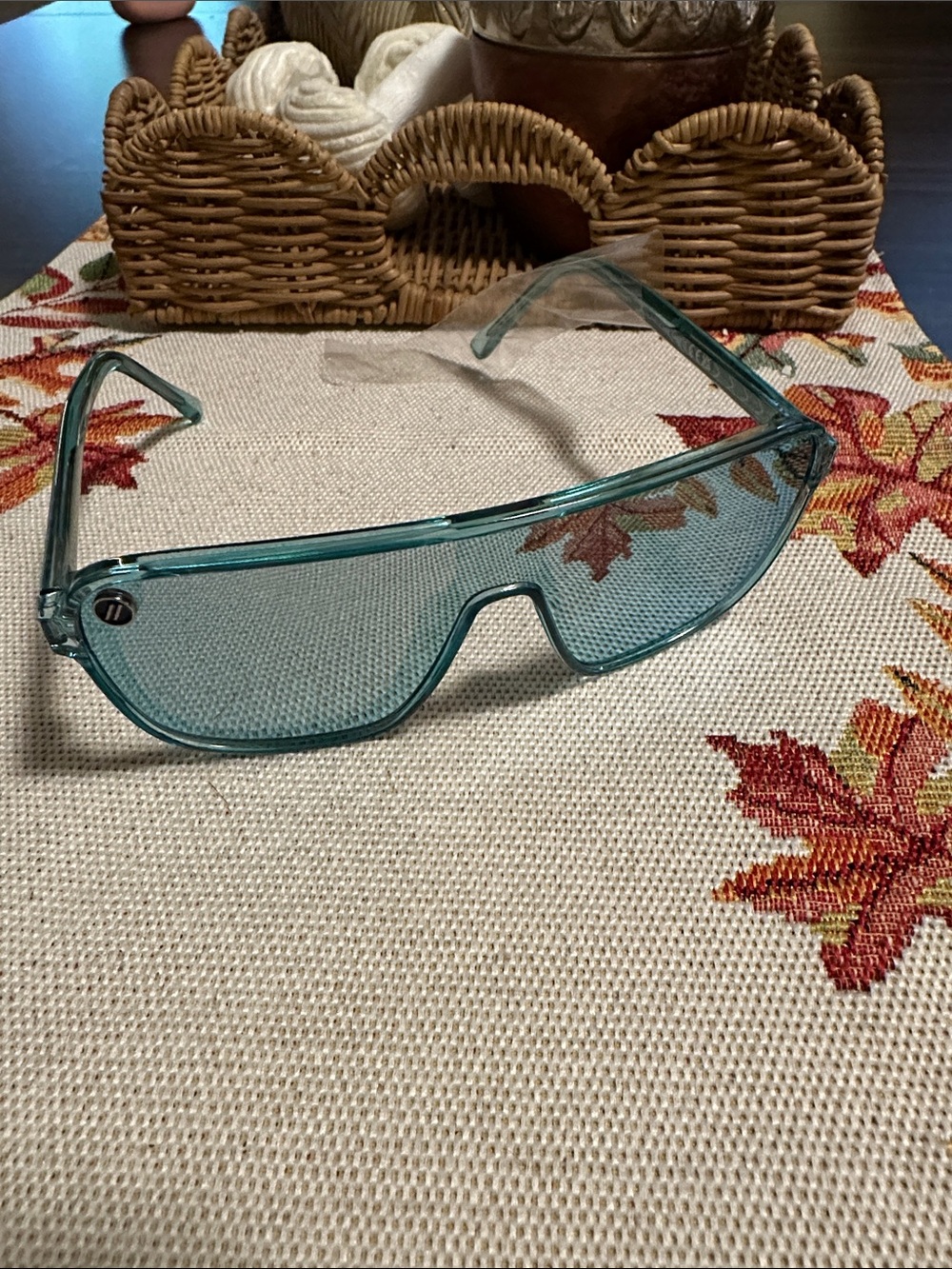 Women’s Teal Shield Sunglasses — Lightweight Shield Frame